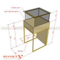 Mẫu tủ trang sức rời kiểu dáng hiện đại